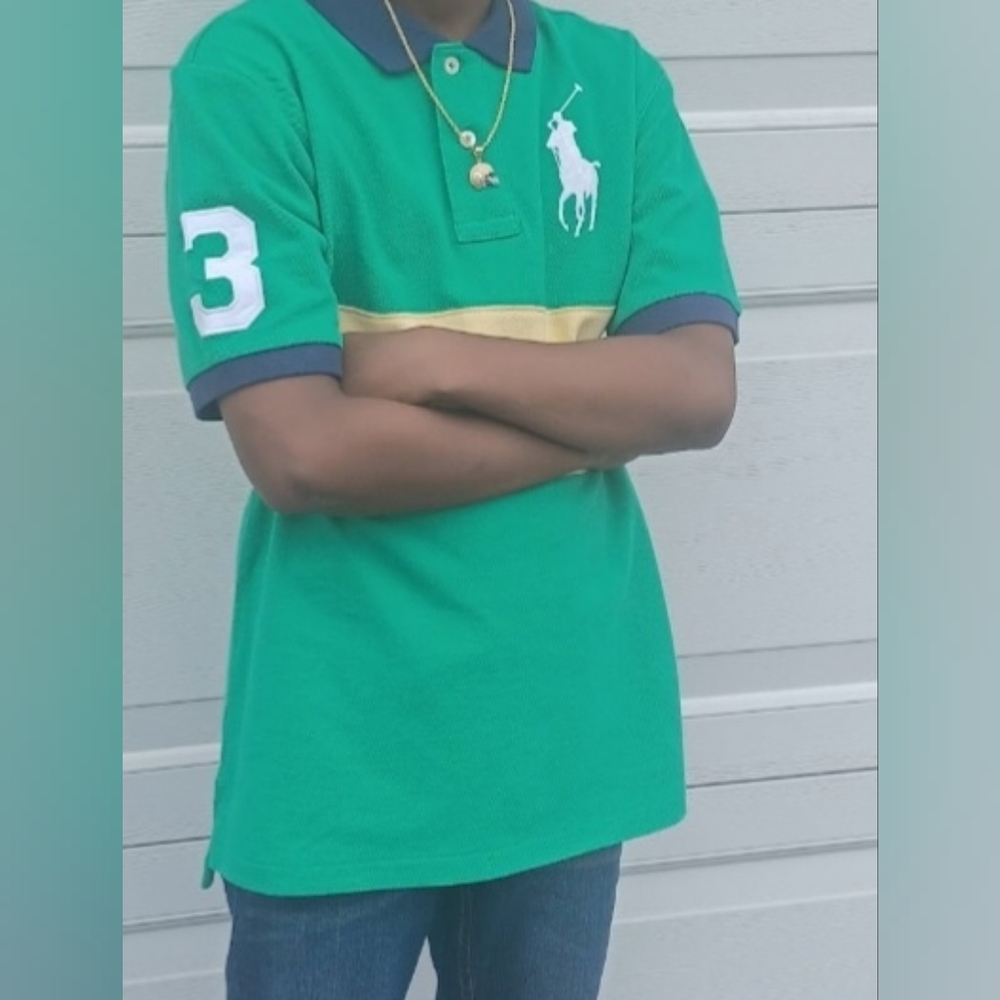 Polo by Ralph Lauren Kids Polo Shirt in Green and Navy